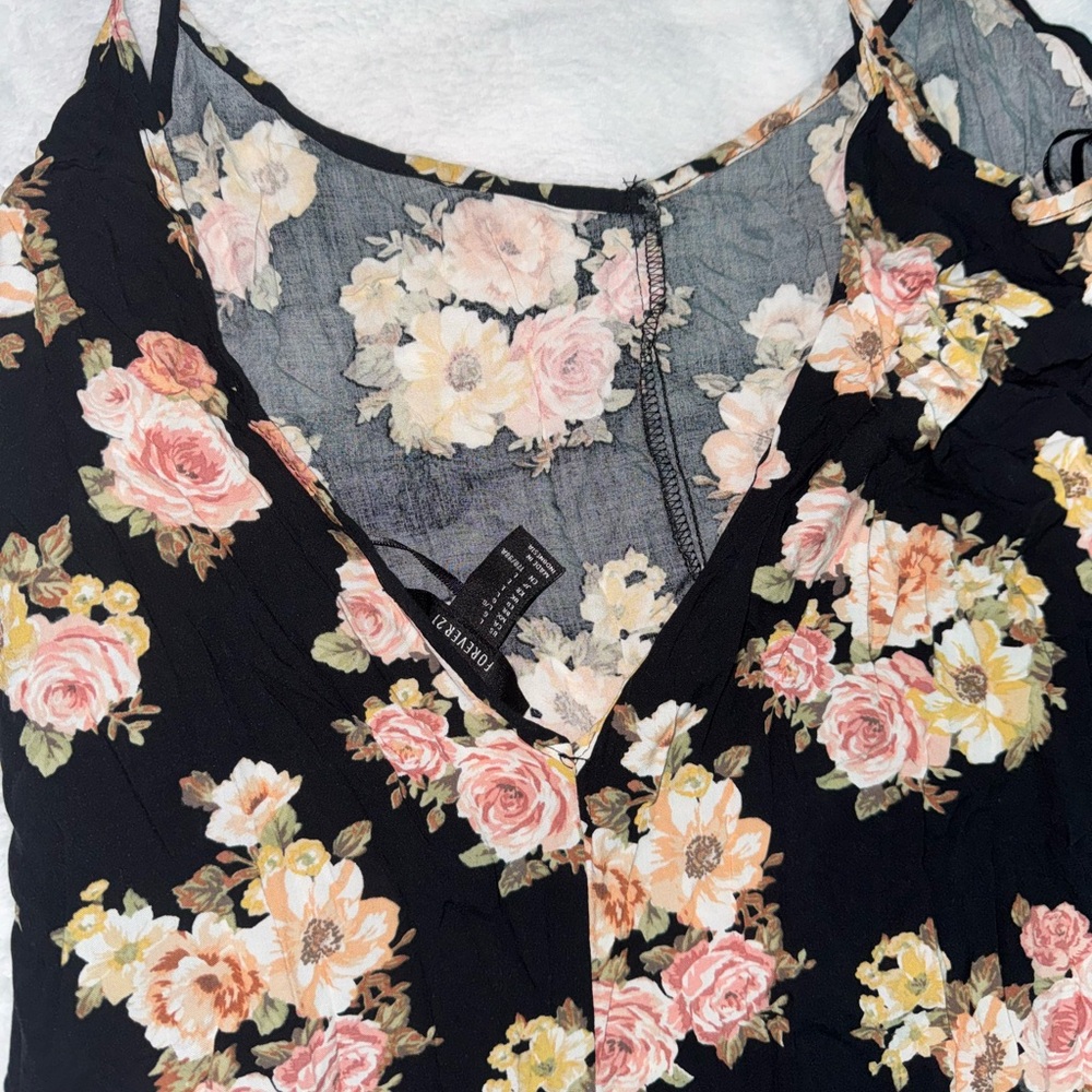 Forever 21 Black Floral Dress